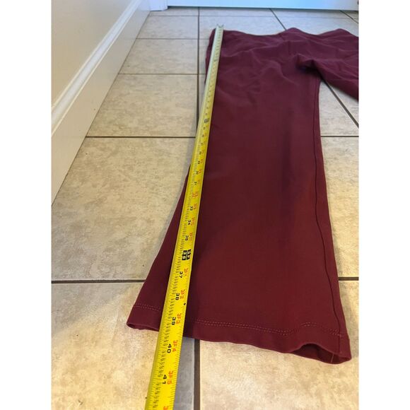 Betabrand Dress Yoga Pants Stretchy 2XL Petite Maroon Red Sailor 6 button - Picture 7 of 9